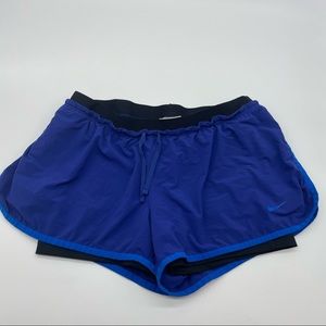 Nike Dri-Fit Blue Women's Athletic Shorts W/lining